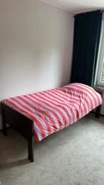 Degelijk houten eenpersoonsbed, Gebruikt, 90 cm, Eenpersoons, Bruin
