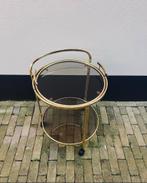 vintage messing barcart met rookglas, Minder dan 55 cm, Wijk 6, Ophalen of Verzenden, Zo goed als nieuw