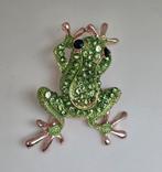 Nieuwe Groene Kikker Broche met Strass, Overige materialen, Onbekend, Nieuw, Ophalen of Verzenden