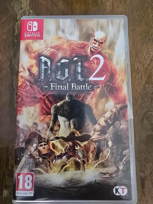 Attack on Titan 2 : Final Battle, Spelcomputers en Games, Games | Nintendo Switch, Zo goed als nieuw, Avontuur en Actie, 1 speler