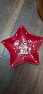 Leuke kerst schaal in de vorm van een ster, Ophalen of Verzenden, Zo goed als nieuw, Rond, Porselein of Keramiek
