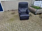 mooie gave echt leren relax fauteuil electrisch, Huis en Inrichting, Fauteuils, Ophalen, Zo goed als nieuw, 50 tot 75 cm, Leer