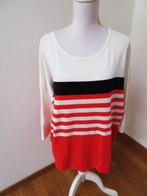E17 FREEQUENT trui wit rood blauw L past voor 48, Kleding | Dames, Freequent, Maat 46/48 (XL) of groter, Ophalen of Verzenden