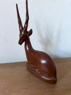 Vintage houten gazelle / hert / antilope, Antiek en Kunst, Ophalen of Verzenden