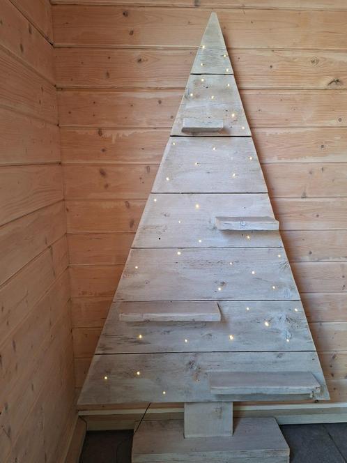 Houten Kerstboom incl verlichting, Diversen, Kerst, Gebruikt, Ophalen