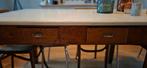 Vintage schooltafel eetkamertafel 230x80 cm, Huis en Inrichting, Tafels | Eettafels, Ophalen, Gebruikt, Rechthoekig, 50 tot 100 cm