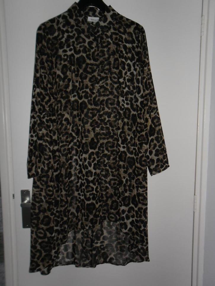 C&A Yessica Bruin/Zwarte Blouse Met Panterprint Mt 46, Kleding | Dames, Grote Maten, Nieuw, Blouse of Tuniek, Bruin, Verzenden