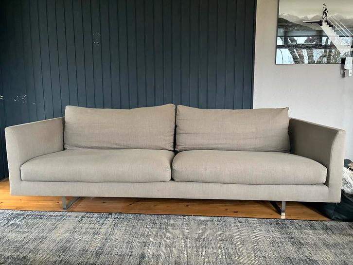 Montis Axel 3,5 zits bank - Bruin/Grijs, Huis en Inrichting, Banken | Bankstellen, Gebruikt, Rechte bank, Driepersoons, 200 tot 250 cm