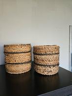 Zeegras Bloempot Naturel Zwart - Set van 2, Overige materialen, Gebruikt, Rond, Binnen