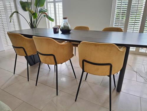 6 stuks eetkamer stoelen, Huis en Inrichting, Stoelen, Zo goed als nieuw, Vijf, Zes of meer stoelen, Stof, Overige kleuren, Ophalen