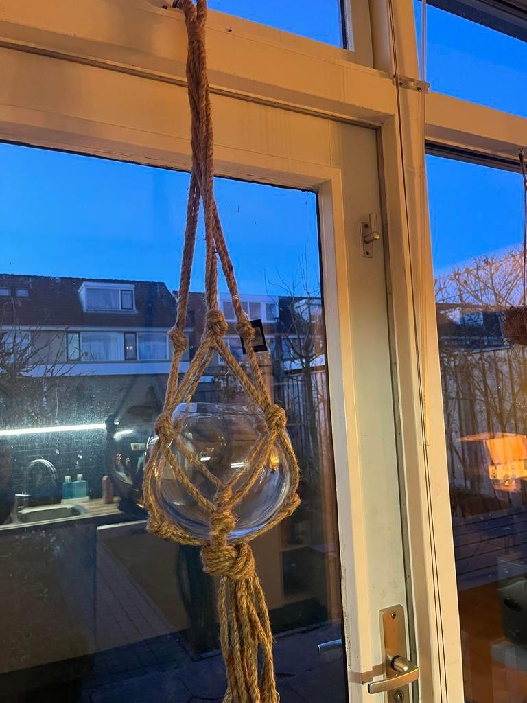 Glazen bol met touw, Overige kleuren, Nieuw, Ophalen of Verzenden, Glas