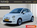 Fiat 500 1.0 Hybrid Dolcevita|PANO|LED|DAB+|LM-VELG|89DKM, Auto's, Fiat, Voorwielaandrijving, Gebruikt, Leder en Stof, Wit
