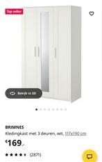 IKEA Brimnes kledingkast met spiegel, Huis en Inrichting, Kasten | Kledingkasten, Ophalen, 100 tot 150 cm, Zo goed als nieuw, 150 tot 200 cm