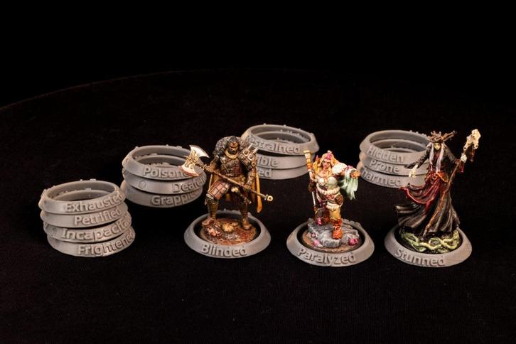 Statusringen voor TTRPG Miniaturen - Condition Trackers, Hobby en Vrije tijd, Wargaming, Nieuw, Overige soorten, Figuurtje(s)
