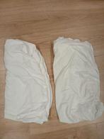 2 witte ledikant hoeslakens van Hema 60x120 cm, Gebruikt, Jongetje of Meisje, Ophalen of Verzenden, Wit