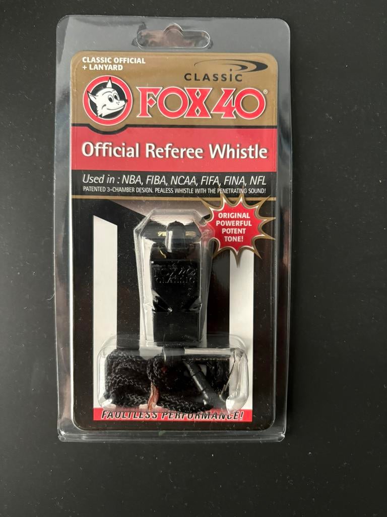 Fox 40 scheidsrechters-/veiligheidsfluit., Ophalen of Verzenden, Nieuw, Overige sporten