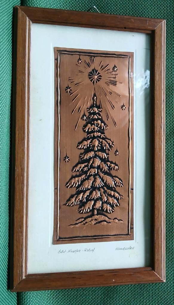 Kerst schilderij koper, Diversen, Kerst, Zo goed als nieuw, Ophalen of Verzenden