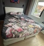 Dunvik boxspring, Ophalen, Beige, Tweepersoons, Zo goed als nieuw
