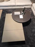 Rupert&rupert lederen salontafels, 50 tot 100 cm, Rond, Ophalen of Verzenden, Zo goed als nieuw