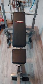 Fitness toestel voor oa bankdrukken., Sport en Fitness, Ophalen, Gebruikt, Borst, Krachtstation
