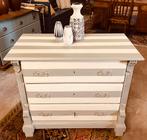 Commode, ladekast, brocante kast streep, Huis en Inrichting, Kasten | Ladekasten, Ophalen, Gebruikt, 100 tot 150 cm, Minder dan 100 cm