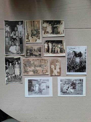 11x foto's/kaarten voormalig Nederlands Indië/jaren '40-'50 beschikbaar voor biedingen