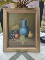 Fraai schilderij op linnen. Stilleven. Met naam: Benton., Ophalen of Verzenden