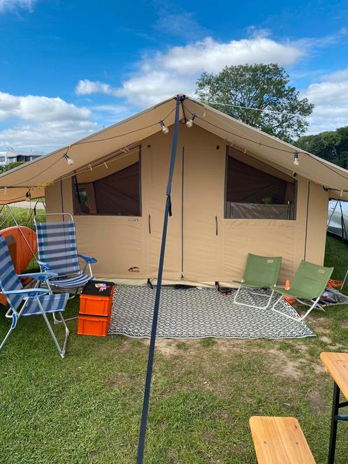 Cabanon Safari Lodge - zeer goede staat, Caravans en Kamperen, Vouwwagens, Cabanon, meer dan 6, Beige, Ophalen