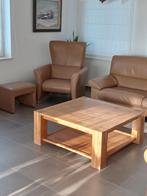 Lederen zitbank, Huis en Inrichting, Fauteuils, Ophalen, Gebruikt, 75 tot 100 cm, Leer