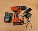 Black + Decker accu schroefmachine met 2 accu's, Ophalen of Verzenden, Zo goed als nieuw, Boor- en Schroefmachine