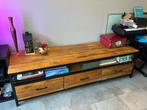 TV-kast van mango hout, industrieel, Ophalen, 50 tot 100 cm, Zo goed als nieuw, Minder dan 100 cm