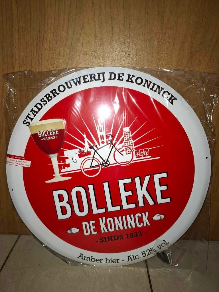 Reclamebord bier Bolleke De Koninck, Ophalen of Verzenden, Nieuw, Reclamebord, Plaat of Schild, De Koninck