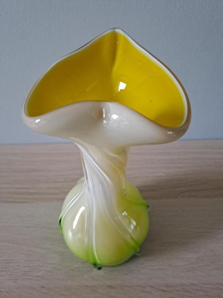 Jack in the Pulpit glazen vaas - 19,5 cm - jaren 60, Antiek en Kunst, Antiek | Glas en Kristal, Ophalen of Verzenden