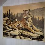 RDelongprie oil painting schilderij siberian tiijger/ tiger, Antiek en Kunst, Kunst | Schilderijen | Modern, Ophalen of Verzenden