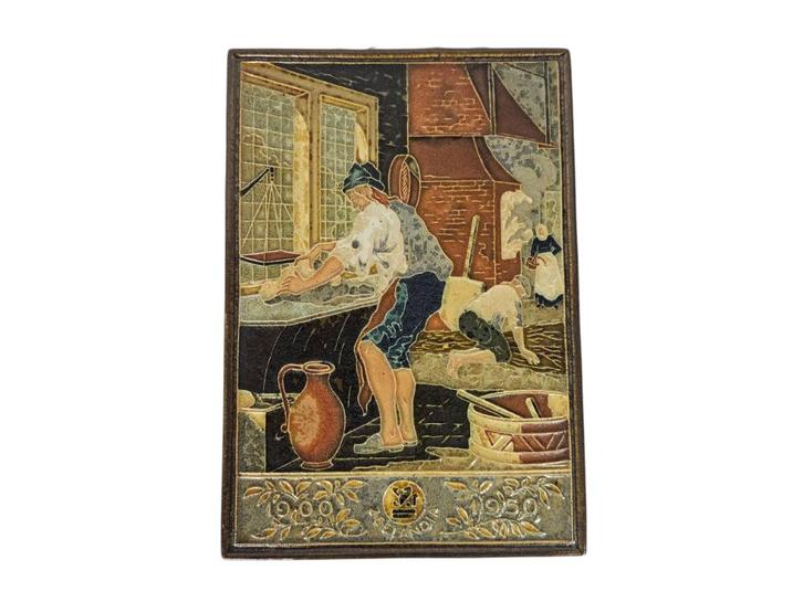 De Porceleyne Fles - Cloisonné - Bakkerij Zeelandia - 1950's, Antiek en Kunst, Antiek | Keramiek en Aardewerk, Ophalen of Verzenden