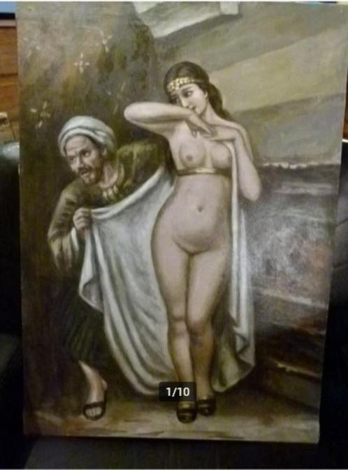 antiek naaktschilderij ``Blanke slavin`` slavenmarkt Orient, Antiek en Kunst, Kunst | Schilderijen | Klassiek, Ophalen