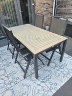 Tuinset met verstelbare stoelen, Tuin en Terras, Tuinsets en Loungesets, Ophalen, Gebruikt, Aluminium