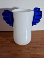Handgeblazen glaswerk., Huis en Inrichting, Woonaccessoires | Vazen, Gebruikt, Wit, Ophalen of Verzenden, Glas