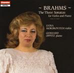 Brahms, Lydia Mordkovitch, Gerhard Oppitz – The Three Sonat, Gebruikt, Kamermuziek, Ophalen of Verzenden, Romantiek