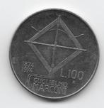 Italië 100 lire 1974 "Birth of Marconi"  KM# 102, Postzegels en Munten, Verzenden, Italië, Losse munt