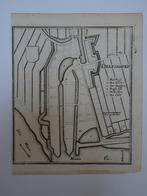 gravure plattegrond Delfshaven, Rotterdam C. Merian, 1670, Antiek en Kunst, Kunst | Etsen en Gravures, Verzenden