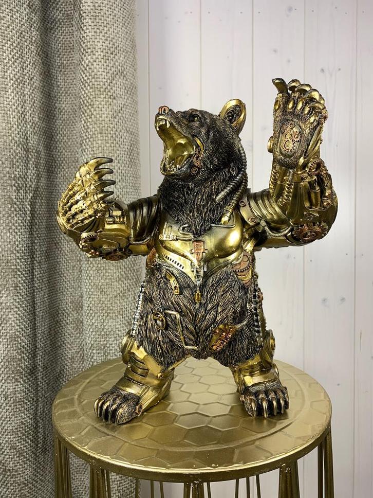 Steampunk Grizzly Bear. uit de Shabella-deco collectie., Verzamelen, Beelden en Beeldjes, Nieuw, Dier, Ophalen of Verzenden