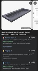 Wiesbaden raw wastafel 100x46 blue stone wasbak hardsteen, Doe-het-zelf en Verbouw, Sanitair, Ophalen of Verzenden, Nieuw, Wastafel