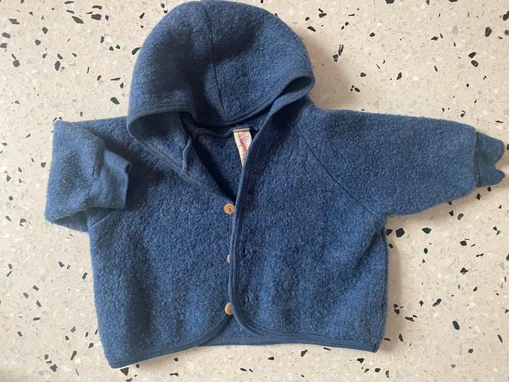 Engel Natur Jasje Blauw 62/68, Kinderen en Baby's, Babykleding | Maat 62, Zo goed als nieuw, Jongetje of Meisje, Jasje, Ophalen of Verzenden