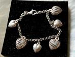 Zilveren armband met hartjes, Sieraden, Tassen en Uiterlijk, Antieke sieraden, Ophalen of Verzenden, Zilver, Armband
