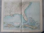 168-169 / Zuid Oost Amerika Cuba en Bahama's Litho uit 1899, Antiek en Kunst, Ophalen of Verzenden