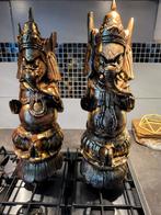 Twee handgemaakte Balinese Ganesha beelden hout, Antiek en Kunst, Ophalen of Verzenden