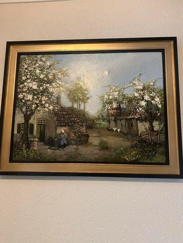Te koop mooi schilderij olieverf beschikbaar voor biedingen