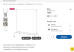 Kledingrek rigga Ikea, Ophalen, Met wielen, Gebruikt