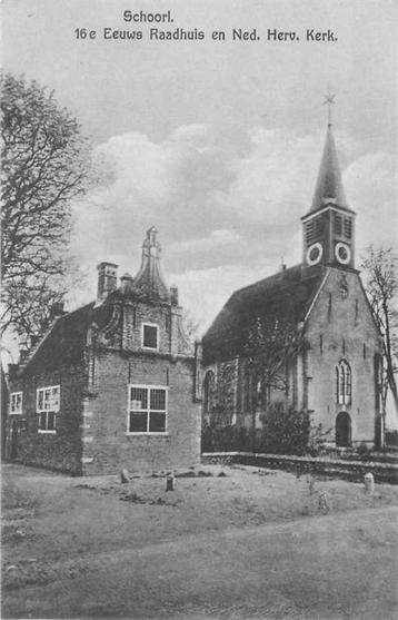 (300-433-043) Schoorl Raadhuis en Kerk beschikbaar voor biedingen